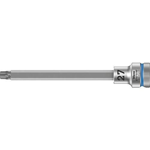 Douilles pour cliquet Torx® Wera 8767 B HF douille à embout avec entraînement 3/8", longue, avec fonction de retenue, T27 x 107 mm