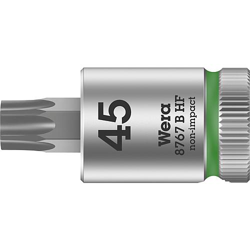 Douilles pour cliquet Torx® Wera 8767 B HF douille à embout avec entraînement 3/8", courte, avec fonction de retenue, T45 x 38,5 mm