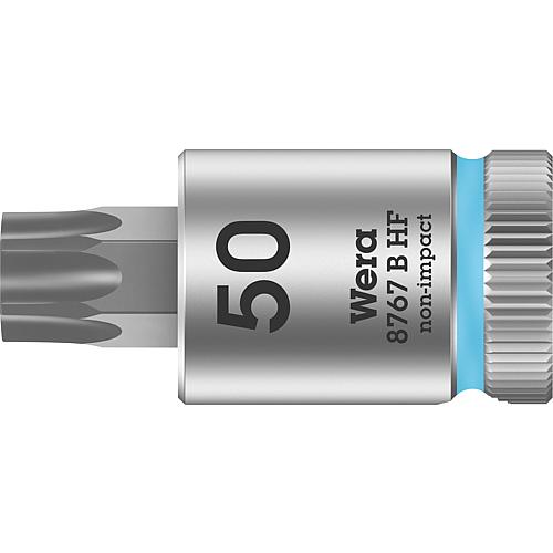 Douilles pour cliquet Torx® Wera 8767 B HF douille à embout avec entraînement 3/8", courte, avec fonction de retenue, T50 x 38,5 mm