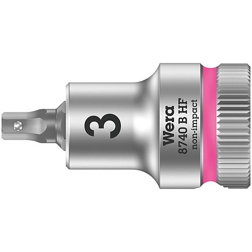 Douilles pour cliquet à six pans creux 8740 B HF Noix à embout avec entraînement 3/8", métrique, courte, avec fonction de retenue Standard 1