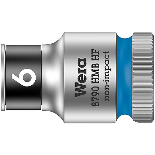 Douilles pour cliquet mâle 8790 HMB HF à emmanchement 3/8", métrique, courtes, avec fonction de retenue Standard 1