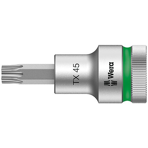 Douilles pour cliquet Torx® Wera 8767 C HF douille à embout avec entraînement 1/2", courte, avec fonction de retenue, T45 x 60 mm