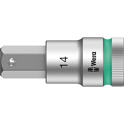 Douille pour cliquet à six pans creux Wera 8740 C HF Noix à embout avec entraînement 1/2", métrique, courte, avec fonction de retenue, SW 14,0 x 60 mm