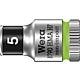 Douilles pour cliquet 6 pans Wera 8790 HMA HF à emmanchement 1/4", métrique, courtes, avec fonction de retenue, SW 5,0 x 23 mm