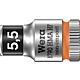 Douilles pour cliquet 6 pans Wera 8790 HMA HF à emmanchement 1/4", métrique, courtes, avec fonction de retenue, SW 5,5 x 23 mm
