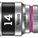 Douilles pour cliquet 6 pans Wera 8790 HMA HF à emmanchement 1/4", métrique, courtes, avec fonction de retenue, SW 14,0 x 23 mm