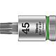 Douilles pour cliquet Torx® Wera 8767 B HF douille à embout avec entraînement 3/8", courte, avec fonction de retenue, T45 x 38,5 mm