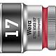 Douilles pour cliquet 6 pans extérieurs Wera 8790 HMB HF à emmanchement 3/8", métrique, courtes, avec fonction de retenue, SW 17,0 x 29 mm