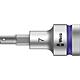 Douille pour cliquet à six pans creux Wera 8740 C HF Noix à embout avec entraînement 1/2", métrique, courte, avec fonction de retenue, SW 7,0 x 60 mm