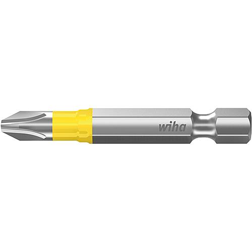 Embouts Phillips en Y wiha 7041Y à emmanchement 1/4", longs, avec zone de torsion, PH2 x 50 mm, Cond. = 5 Pièces