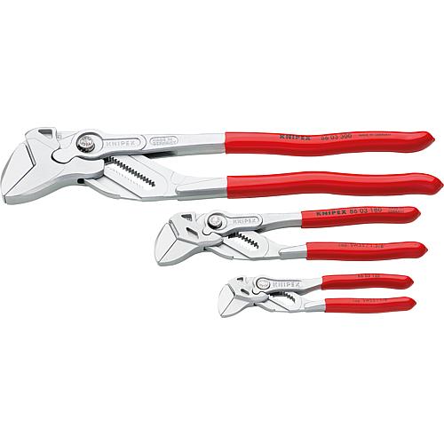 Kit Clé à pince KNIPEX 3 pièces comprenant chacune 1x 125, 180 et 300mm