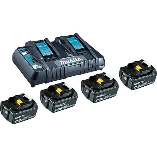 Kit batterie 199483-0, 18 V, 4 x 5,0 Ah + 1 x chargeur double Standard 1