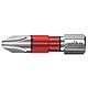 Embouts Phillips TY wiha 7011TY à emmanchement 1/4", courts, avec zone de torsion, PH2 x 29 mm, Cond. = 5 pièces