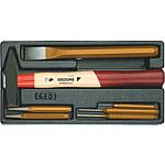 Jeu de burins, en module 1/3, 7 pièces