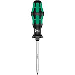Tournevis Pozidriv 355 Kraftform Plus Séries 300, lame ronde, pointe Lasertip