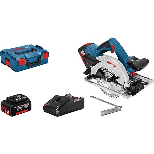 Scie circulaire sans fil BOSCH GKS 18V-57 G, 18 V avec 2x 4,0 Ah batteries et chargeur