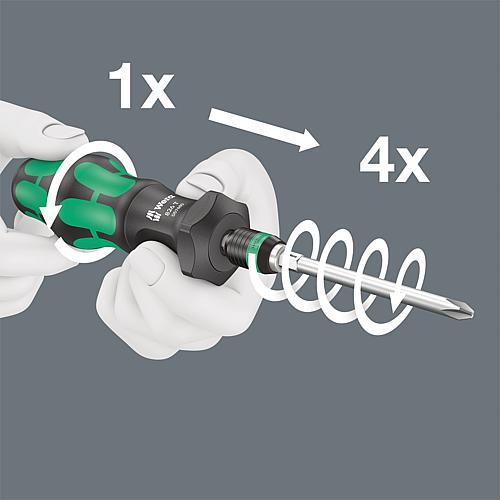 Kit de tournevis Kraftform Turbo à fente, Phillips, Tornevis®, à six pans creux en pouces, à quatre pans creux, 19 pièces Standard 3