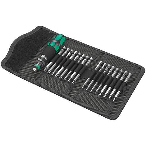 Porte-embouts avec mandrin à serrage rapide avec embouts de 89 mm, Phillips, Pozidriv, Torx®, six pans creux, 17 pièces Standard 1