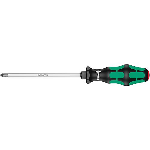 Tournevis Phillips Wera 350 SK Kraftform Plus Séries 300, lame hexagonale, aide à la clé hexagonale, pointe Lasertip, PH3 x