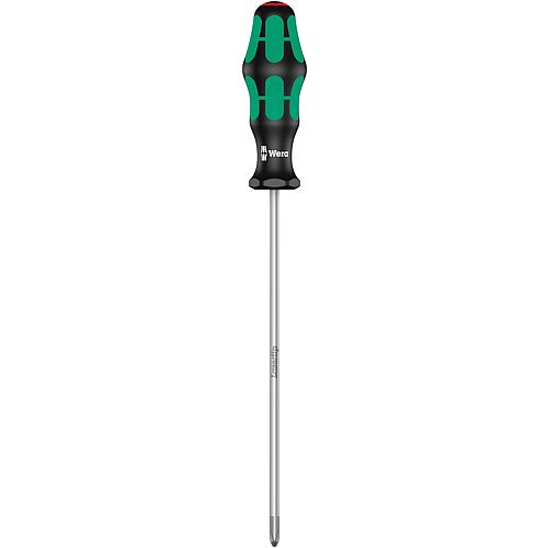 Tournevis Phillips Wera 350 Kraftform Plus Séries 300, lame ronde, pointe Lasertip, PH2 x 200 mm