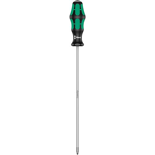 Tournevis Pozidriv Wera 355 Kraftform Plus Séries 300, lame ronde, pointe Lasertip, PZ2 x 250 mm
