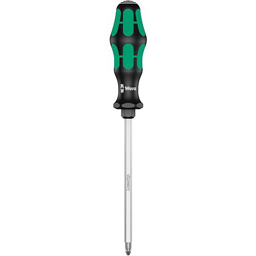 Tournevis Pozidriv Wera 355 SK Kraftform Plus Séries 300, lame hexagonale, aide à la clé hexagonale, pointe Lasertip, PZ3 x