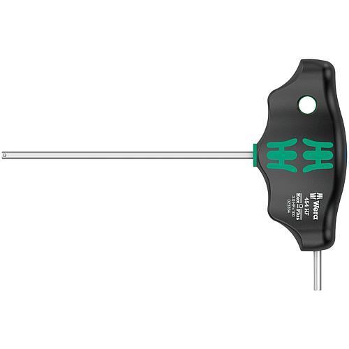 Tournevis pour vis à six pans creux WERA 454 HF Séries 400 Poignée transversale, Hex-Plus, avec fonction de retenue, SW 3,0 x 100 mm