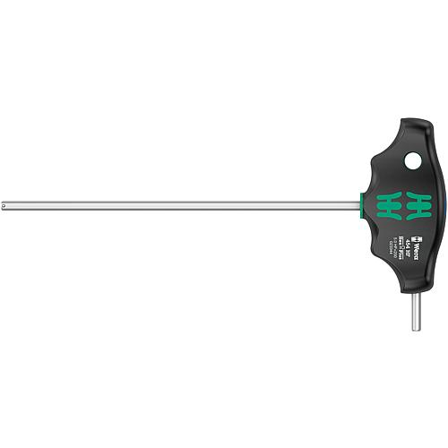 Tournevis pour vis à six pans creux WERA 454 HF Séries 400 Poignée transversale, Hex-Plus, avec fonction de retenue, SW 5,0 x 200 mm