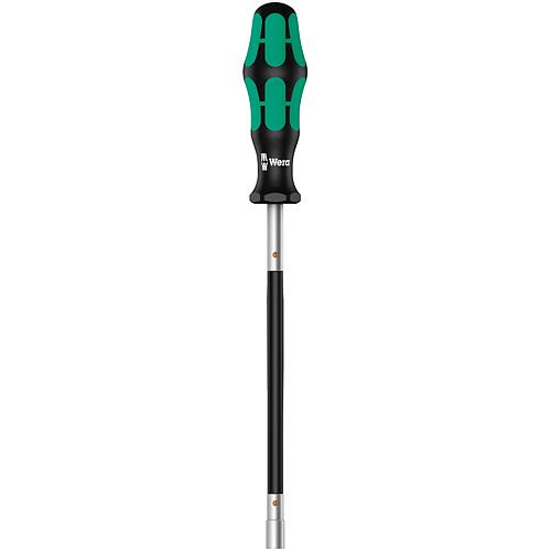 Tournevis à six pans extérieurs (pour colliers de serrage) Wera 391 Kraftform Plus série 300, lame flexible, ronde, SW 7,0 x 167 mm
