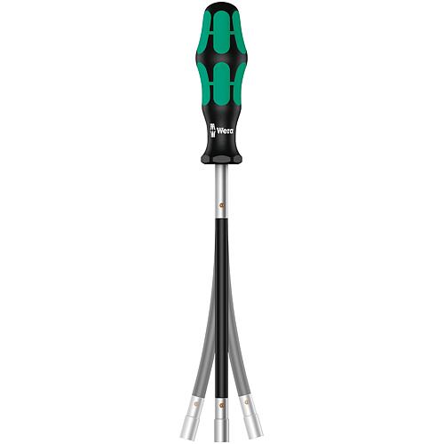 Tournevis à six pans extérieurs (pour colliers de serrage) Wera 391 Kraftform Plus série 300, lame flexible, ronde, SW 8,0 x 167 mm