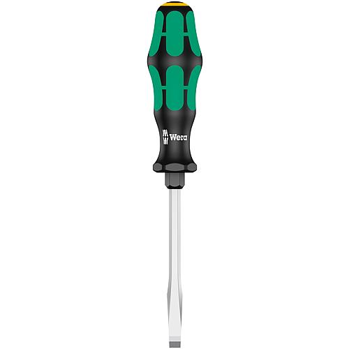 Tournevis à fente Wera 334 SK Kraftform Plus Séries 300, lame hexagonale, aide à la clé hexagonale, pointe Lasertip, SL5,5 x