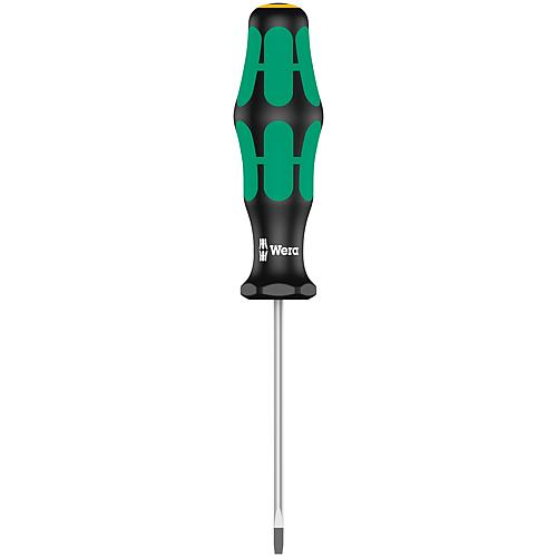 Tournevis à fente Wera 335 Kraftform Plus Séries 300, lame pour électricien, lame ronde, SL2,0 x 0,4 x 60 mm