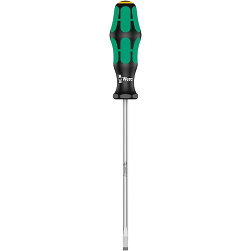 Tournevis à fente Wera 335 Kraftform Plus Séries 300, lame pour électricien, lame ronde, pointe Lasertip, SL5,5 x 1,0 x 150 mm