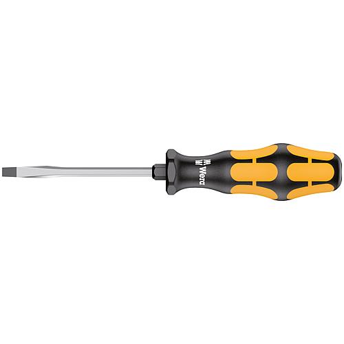 Tournevis pour vis à fente avec embout à frapper Wera 932 AS Kraftform Plus Séries 900, carré femelle intégré, SL4,5 x 0,8 x 100 mm