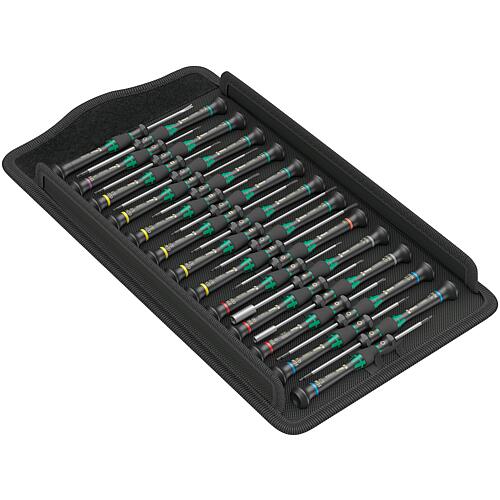 Jeu de tournevis électronicien série Micro, fente, Phillips, Torx®, Torx Plus®, carré mâle/femelle, Microstix®, levier, 25 pièces Standard 1