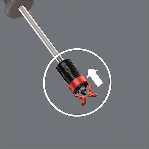 Clip à visser, une taille, pour lames de tournevis, embouts longs et clé pour serrage angulaire Standard 2
