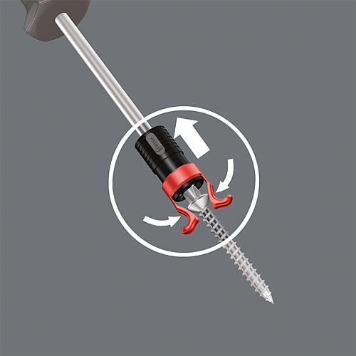 Clip à visser, une taille, pour lames de tournevis, embouts longs et clé pour serrage angulaire Standard 4