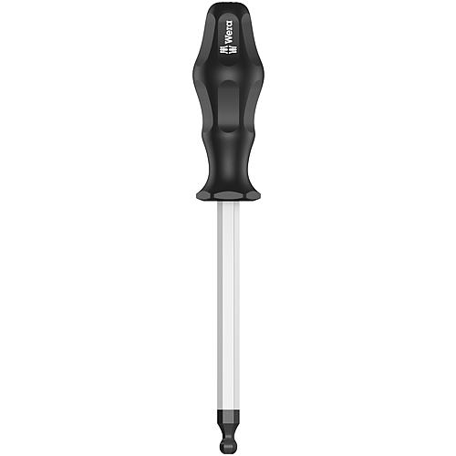 Tournevis hexagonal à tête sphérique WERA 352 Kraftform Plus Séries 300 Black Point pointe 12,0x150mm