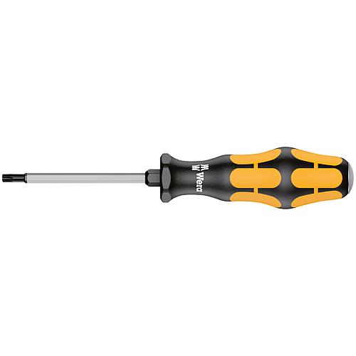 Tournevis Torx® avec embout à frapper Wera 977 Kraftform Plus Séries 900, lame traversante hexagonale, T15 x 80 mm