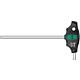 Tournevis pour vis à six pans creux WERA 454 HF Séries 400 Poignée transversale, Hex-Plus, avec fonction de retenue, SW 8,0 x 200 mm