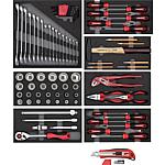 Assortiment d´outils, dans module en mousse, 81 pièces