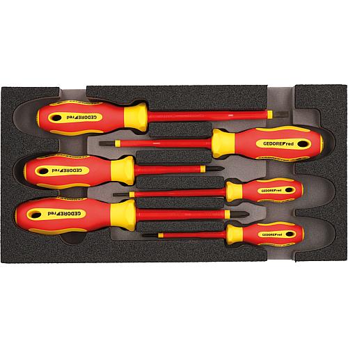 Jeu de tournevis VDE , dans module en mousse 1/3, 6 pièces Standard 1