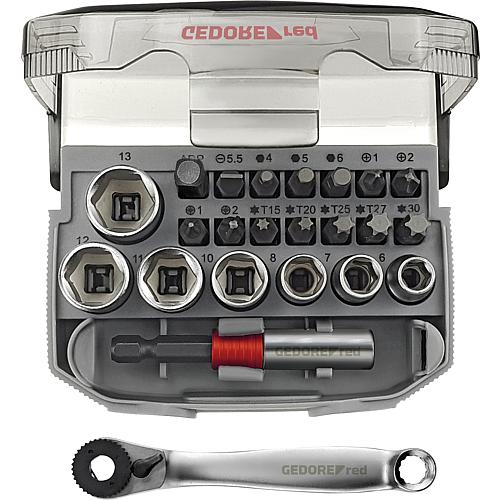 Jeu d'embouts à cliquet 1/4" avec adaptateur Bit-Fix Compact, 23 pièces Anwendung 1