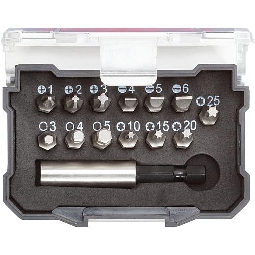 Jeu d'embouts 1/4", 14 pièces, fente, Phillips, Torx®, six pans creux Anwendung 1