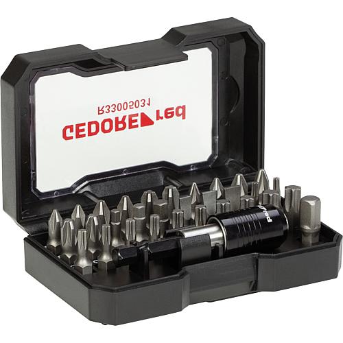Jeu d'embouts 1/4", à fente, Phillips, Pozidriv, Torx®, Six pans creux, 32 pièces