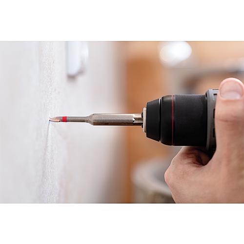 Foret à carrelage Alpen C-Protector tige anti-dérapante Anwendung 3