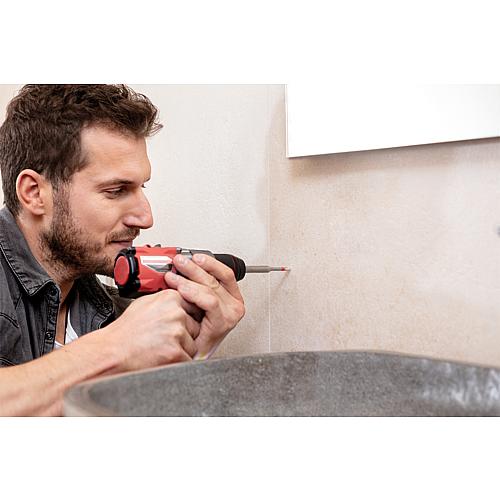 Foret à carrelage Alpen C-Protector tige anti-dérapante Anwendung 4