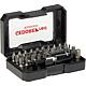 Jeu d'embouts 1/4", à fente, Phillips, Pozidriv, Torx®, Six pans creux, 32 pièces
