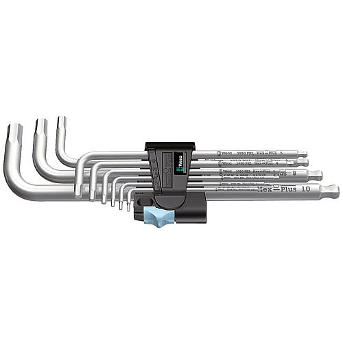 Jeu de clés pour serrage angulaire pour six pans creux, acier inoxydable, 9 pièces Standard 1