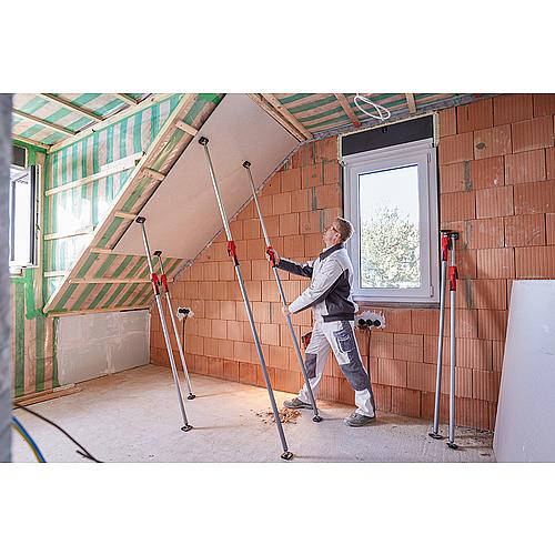 Étai de plafond et montage avec lévier de pompe